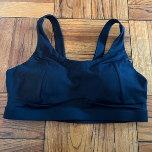 Running Girl Black Sports Bra with Moulded Cups Sewn In